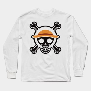 Mugiwara pirates black Long Sleeve T-Shirt